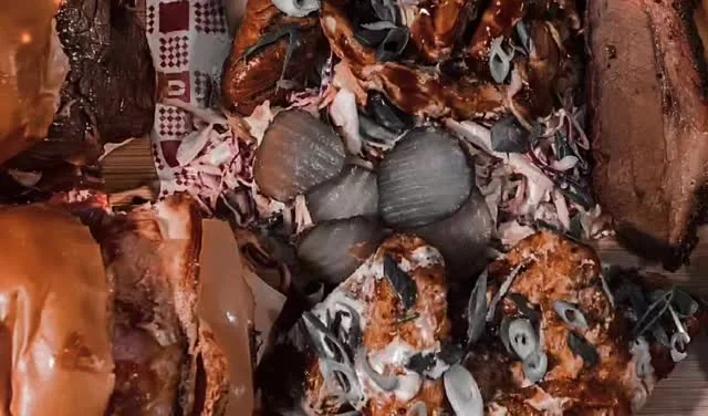 Southwest Barbecue smoked wings with a mixed meat feast